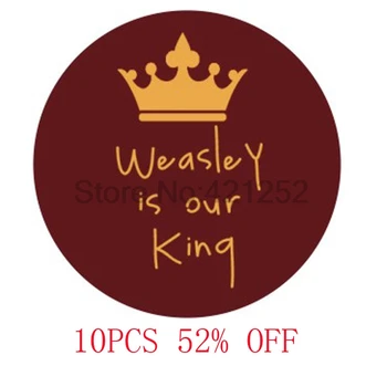 

Ron Weasley 'Weasley is Our King' HP glass Cabochon necklace keyring bookmark cufflink earring