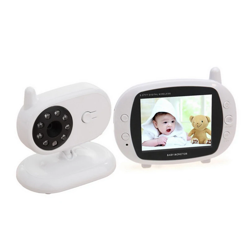 Oeak 2,4 приемник и передатчик для света Дисплей Беспроводной младенцев видео монитор с Ночное видение Температура мониторинга 3,5 дюймовый