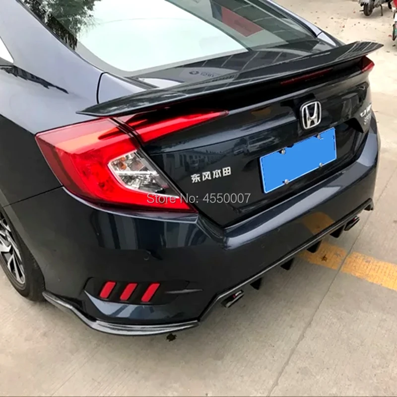 Для Honda Civic спойлер высокого качества ABS Материал заднее крыло праймер цвет задний спойлер для Honda Civic