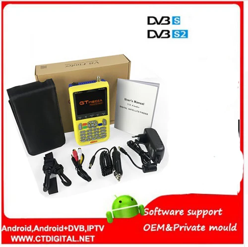 

gtmedia V8 Finder 2pcs DVB-S2 Satellite Finder Support 1080P HD Freesat Finder V8 With 3.5 inch LCD Display