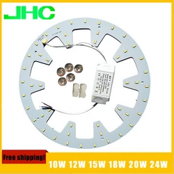 10W 12W 15W 18W 20W 24W LED Panel Light board SMD 5730/5630 LED Round Ceiling board circular lamp board + power driver+magnetic