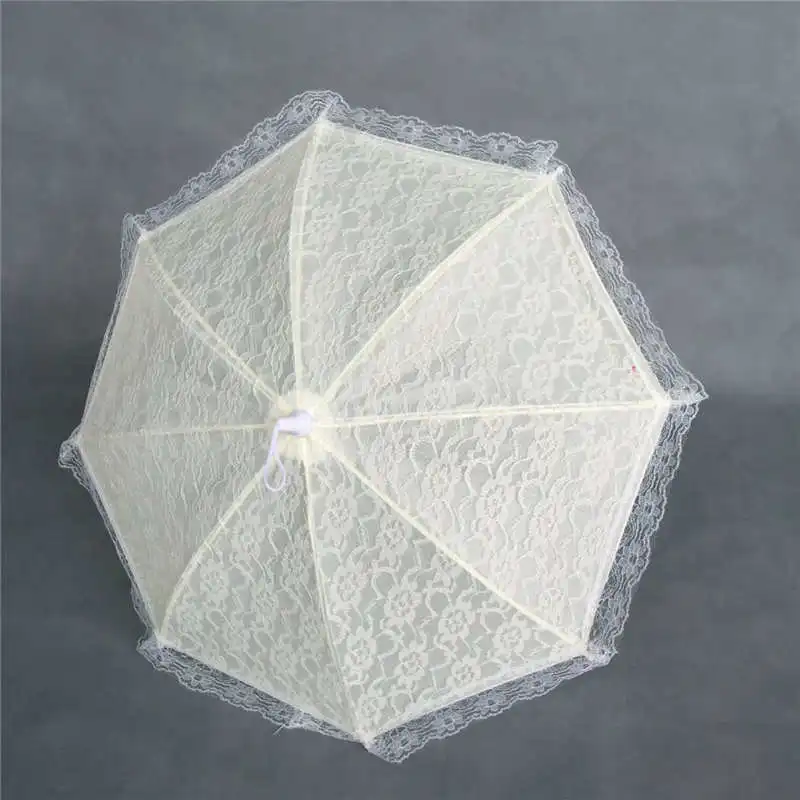 

Nylon Lace Flower Sun Umbrella Lady Carry Parasol Bumbershoot Bridal Wedding Party Venue Decorative Parasol Accessories