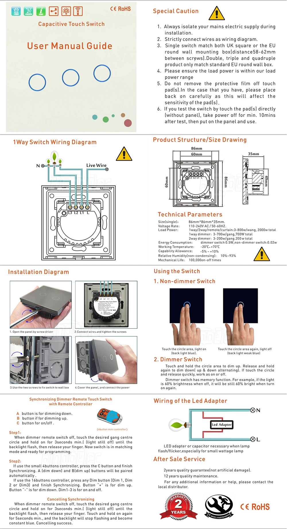 1 W Remote Dimmer