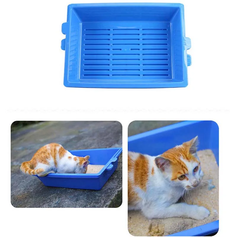3PCS/Set Plastic Blue Cat Bedpans Toilet For Cats Puppys Toilet Training Bedpan 3 Part System Cat Self Sifting Litter Box 3PCS/Set Plastic Blue Cat Bedpans Toilet For Cats Puppys Toilet Training Bedpan 3 Part System Cat Self Sifting Litter Box