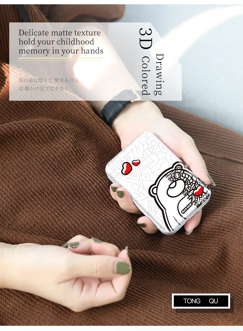 ROCK 10000mAh Мини банк питания портативное зарядное устройство Внешний аккумулятор Двойной USB выход банк питания для iPhone samsung Xiaomi