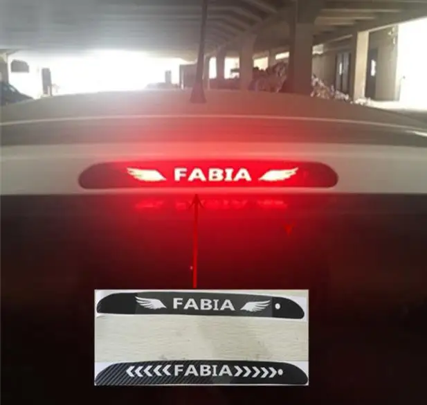 

Car-Styling Taillight Brake Lights Lamp Protector carbon fiber Covers 3D Sticker for Skoda FABIA 2016-2018 car Accessories 1PCS