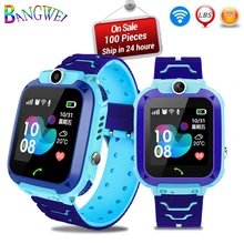 BANGWEI Kids watch Waterproof Children Watch SOS Emergency Call LBS Secure Base Station Positioning Tracking Baby Digital Watch