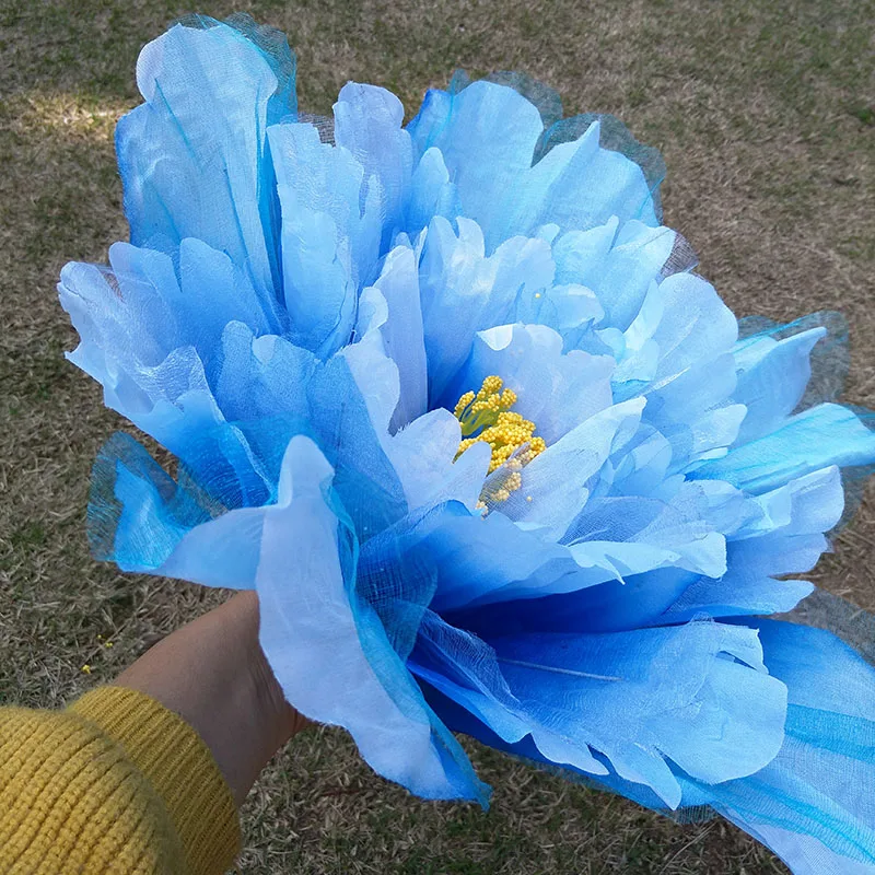 

1 pcs peony Artificial flowers 30-40 cm Dancing props The simulation flower Dance props String Hand flower children's props
