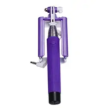 De calidad superior mosunx extensible de mano auto-polo de aleación de aluminio trípode monopod vara para smartphone mini wired selfie palos