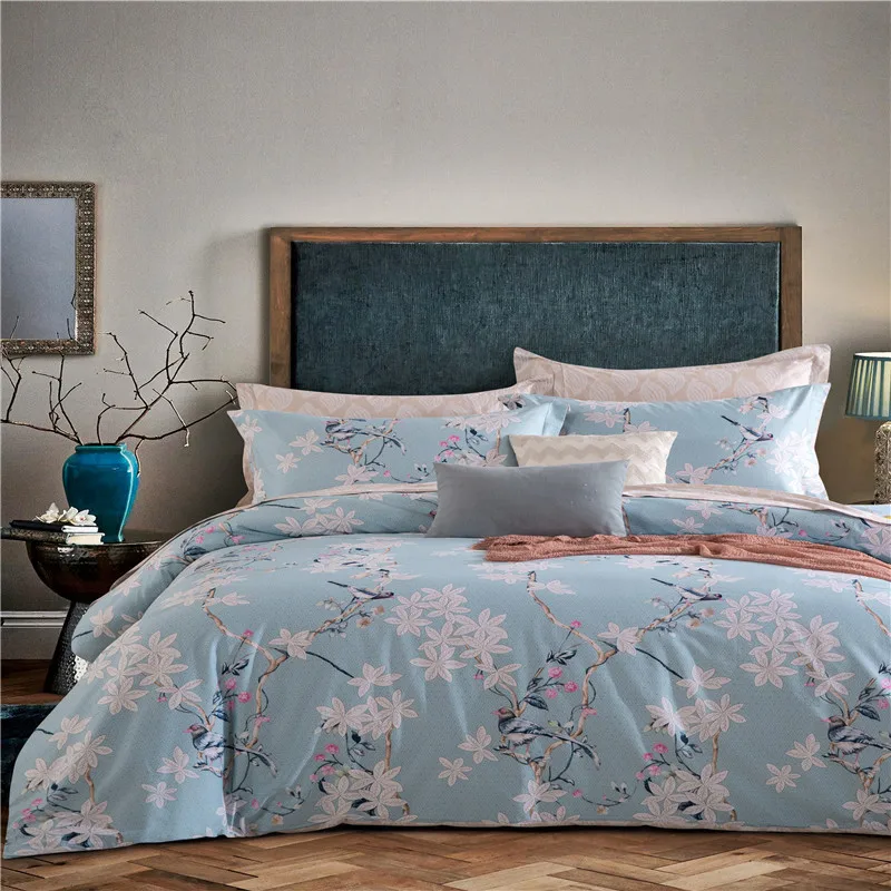 LIVE WELL 100 Cotton Printed Duvet Cover Bedding Set Pillowcase Sham