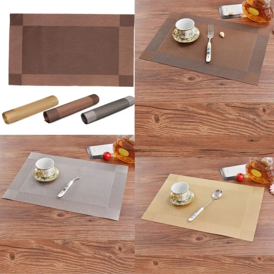 1pcs PVC Placemat Bar Mat Plate Mat Table Mat Set Kitchen Hot Pads for