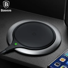 Baseus Metal Age Беспроводное зарядное устройство 10 Вт Qi Беспроводное зарядное устройство настольная Беспроводная зарядка для samsung Galaxy S9 S8 iPhone X 8 Xiaomi