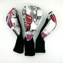 3 шт./лот Великобритании Лондон чехол на клюшку для гольфа проход древесина 1 3 5 Водонепроницаемый ПУ Чехлы для клюшек для гольфа для Для мужчин Для женщин