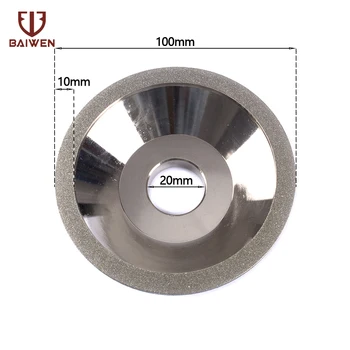 

100mm Diamond Grinding Wheels Bowl Shape Hardware Polishing Tool Cup Cutter 150-600 Grit