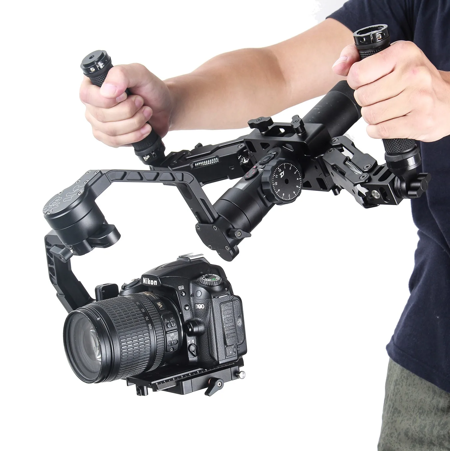 Ручной шарнирный держатель с пружиной и двойной ручкой для Zhiyun Crane 2/Crane M/Crane Plus/Crane