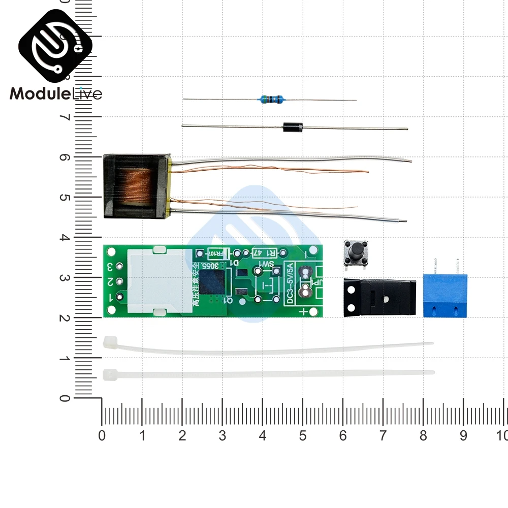 Высокое напряжение воспламенитель DIY Kit HV-1 дуги зажигания части дуги генератор дуги сигареты модуль воспламенителя печатной платы DC 3 в 5 В 3A