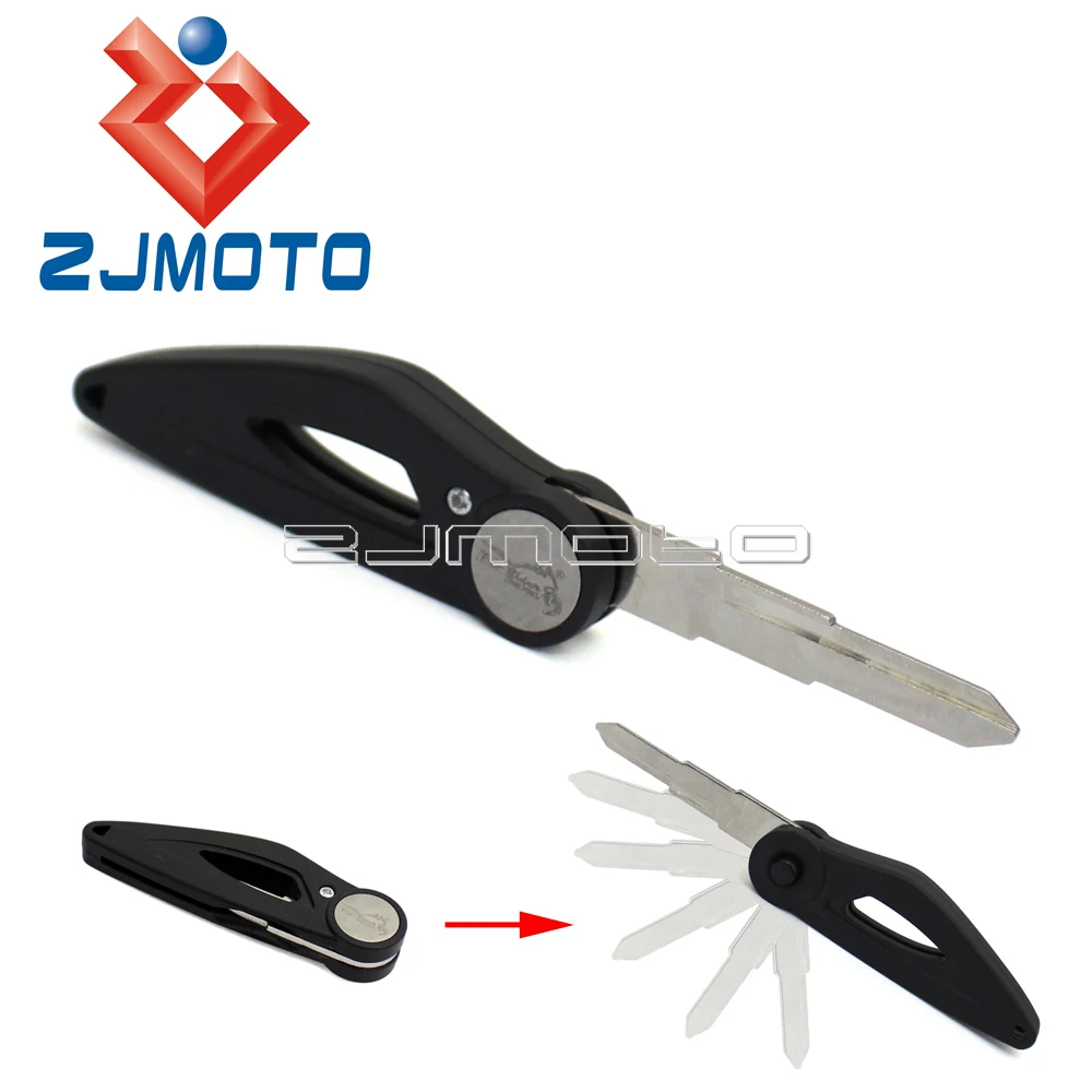 

1x Motorcycle Blank Key Left Motorbike Scooter Folding Flip Key Foldable Uncut Blade Blank Keys Left Slot
