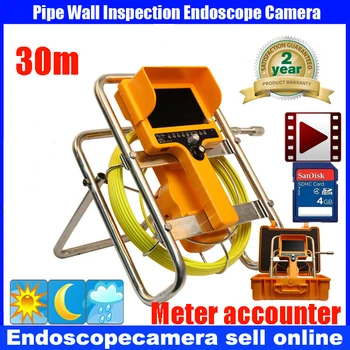 

2017 Hot Sale Waterproof 30M 512Hz Sonde Recording Self Leveling Long Spring Handheld Drain Sewer Pipe Inspection DVR Camera