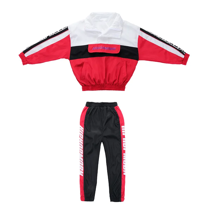 Loose Dance Costumes Kids Hip Hop Stage Competition Ballroom Show Boys Girls Hiphop Jazz Street Dance Clothes Dancing Suit Set