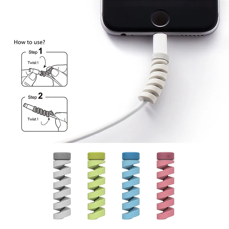 

4Pcs Cable Winder Biter Protector Saver Cover USB Charger Cables Holder Cord Accessories New Arrival
