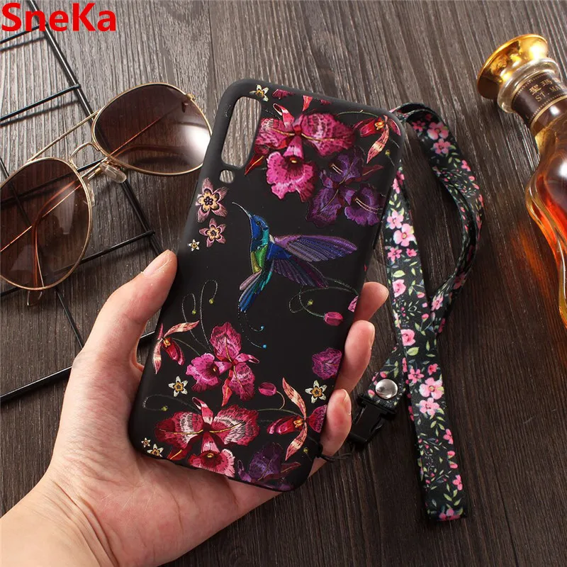 

For Samsung Galaxy A7 2018 Case Cover Silicone 3D embossed flamingo Soft TPU Back Cover For Samsung A7 2018 A750 Coque Cases