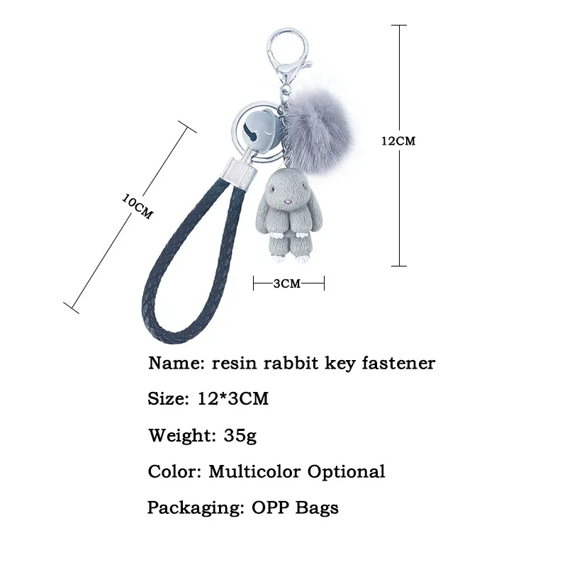 Кролик брелок Покемон пушистый меховой шар брелки для женщин сумки кулон украшение помпоны брелок модные детские подарки на Пасху