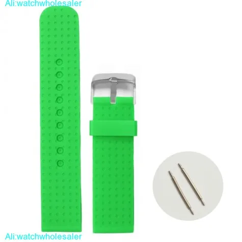 20mm Nice Aqua Color Silicone Jelly Rubber Ladies Watch Band Straps WB1053U20JB