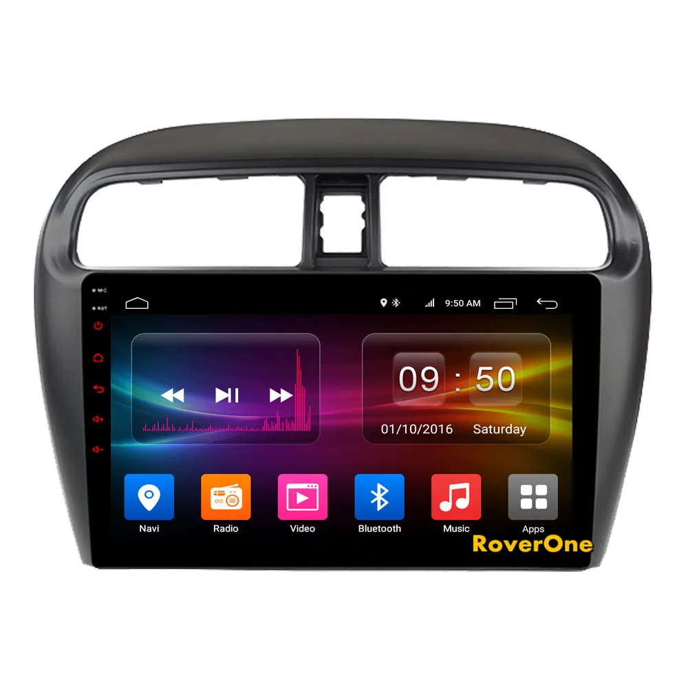 Perfect RoverOne Car Multimedia Player For Mitsubishi Mirage GT G4 2014 Android 9.0 Autoradio Bluetooth Radio Stereo GPS Navigation DSP 4