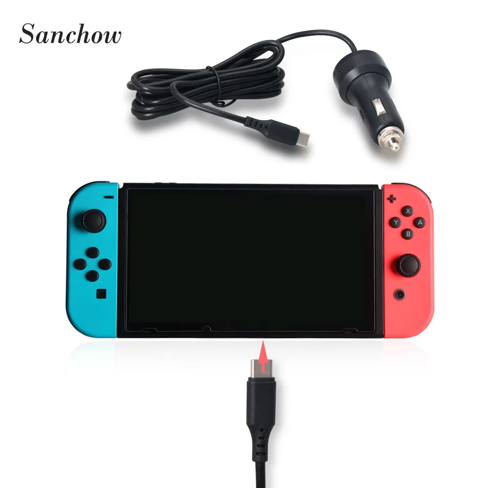 

Sanchow 5V 2.4A Car Charger USB Type C Port Travel Power Supply Mini Universal Car-Charger For Nintend Switch NS