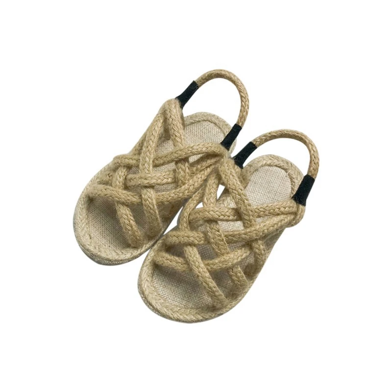 

2019 Summer Kids Sandals Children's Hemp Rope Sandals Soft Bottom Shoes Kids Open Toe Sandals Non-slip Baby Casual Shoes