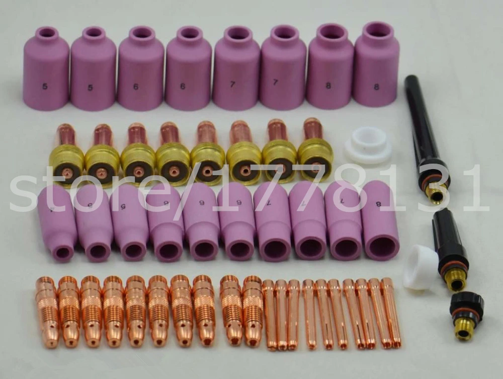 

After quality inspection TIG Gas Lens KIT Nozzle Collet Body Welding materials Summer Promotion FIT WP 17 18 26 Series, 51PK