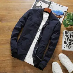 Тан 2019 Лидер продаж Новый Высокое качество Мужская куртка мода тонкий подростков черный, серый цвет синий мужской плюс размеры 5XL