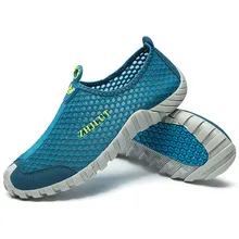 Летняя мужская обувь; пляжные сандалии; сетчатая дышащая обувь на плоской подошве; обувь унисекс; морские шлепанцы; Уличная обувь на платформе без застежки; Легкая теннисная обувь