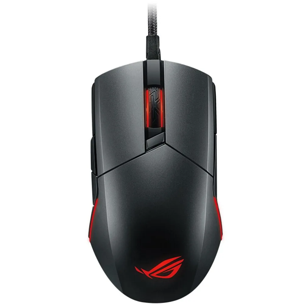 

ASUS ROG Pugio Professional USB Wired Optical Mouse Ergonomic Design Ambidextrous Gaming Mouse with RGB LED Lighting