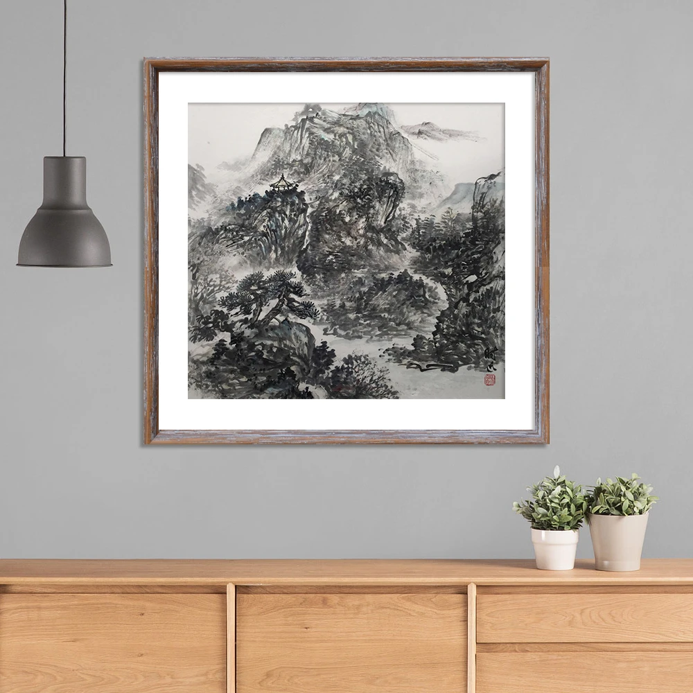 Cina Lukisan 100 Dilukis Tangan Dinding Seni Untuk Rumah Dan Kantor Dekorasi Tradisional Cina Lukisan Pemandangan Handmade Painting Calligraphy Aliexpress