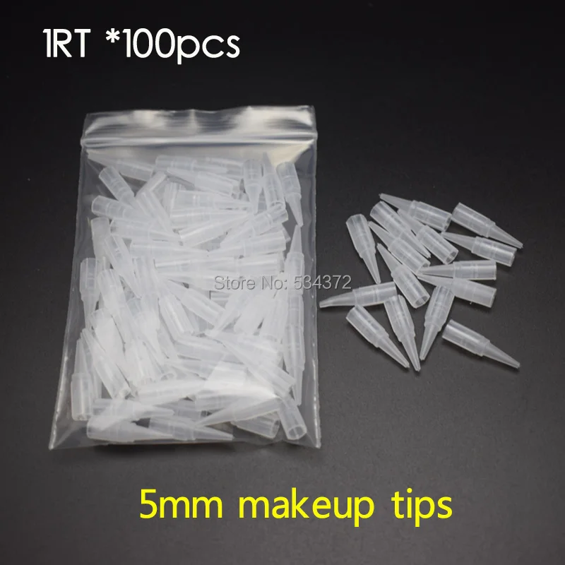 

1RT* 100Pcs/bag High quality Permanent Makeup Eyebrow Machine Pen Tips Caps
