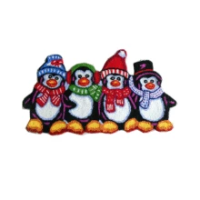 Милый пингвин в форме крючка коврик для гостиной, противоскользящий вышитый дверной коврик для крыльца Коврик для пола кухонные коврики Рождественский подарок