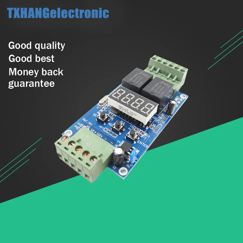 

12V Dual Programmable Relay Control Board Cycle Delay Timer Switch Module