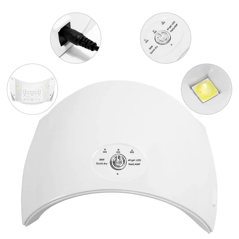 

Modelones 36W UV LED Lamp Nail Dryer for Nails Arched Shaped 9SD Nail Lamp for UV Gel Polish Tools Machine Nail Art Dryer Kits