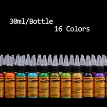 1 цветные чернила для перманентного макияжа 1 унция 30 мл/бутылка чернил для татуировки краски комплект 3D макияж Красивый боди-арт Перманентный макияж татуировки инструментальные принадлежности