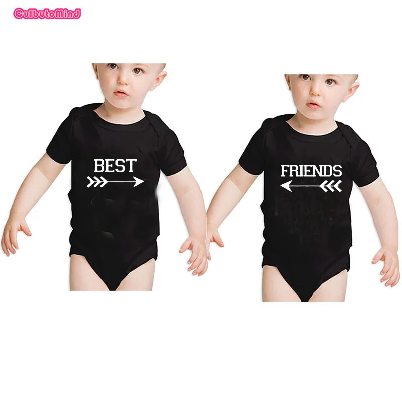 Culbutomind Nouveau Style Enfants Bebe Garcon Jumeaux Ensemble Mignon Mode Noir Ete Nouveau Ne Vetements 2 Pcs Lot Jumeaux Bebe Vetements Meilleurs Amis Aliexpress
