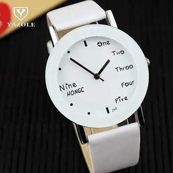 

New Fashion Casual Couple Lovers Cute Black Brown Leather Quartz Wrist Watch Hours Gift for Women Men High Quality