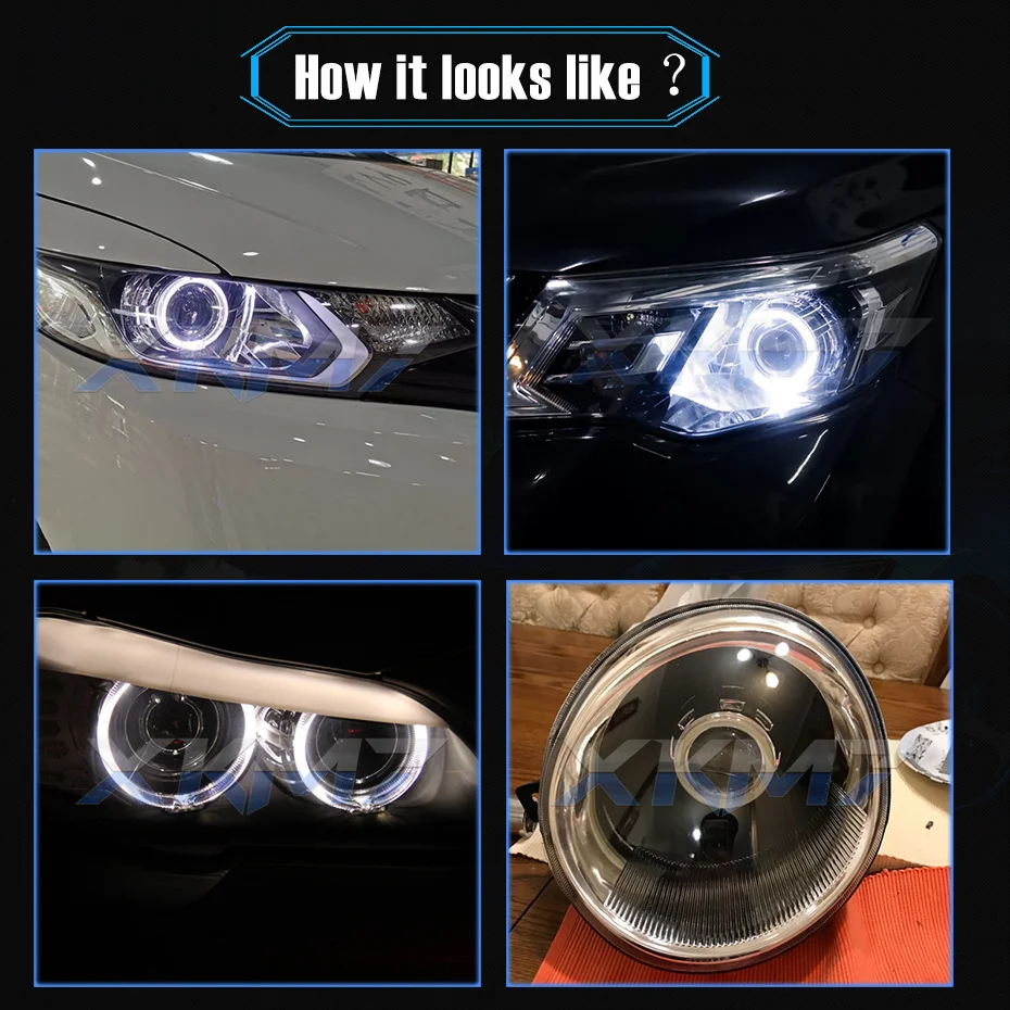 Биксеноновые Проекционные линзы Angel Eyes для модификации фар H1 HID светодиодный ная
