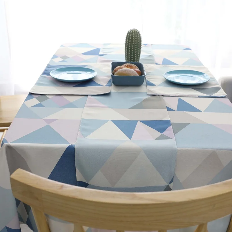 Nordic rectangular table cloth Geometric printed waterproof tablecloth decorative table cover in the kitchen coffee tablecloths Nordic rectangular table cloth Geometric printed waterproof tablecloth decorative table cover in the kitchen coffee tablecloths