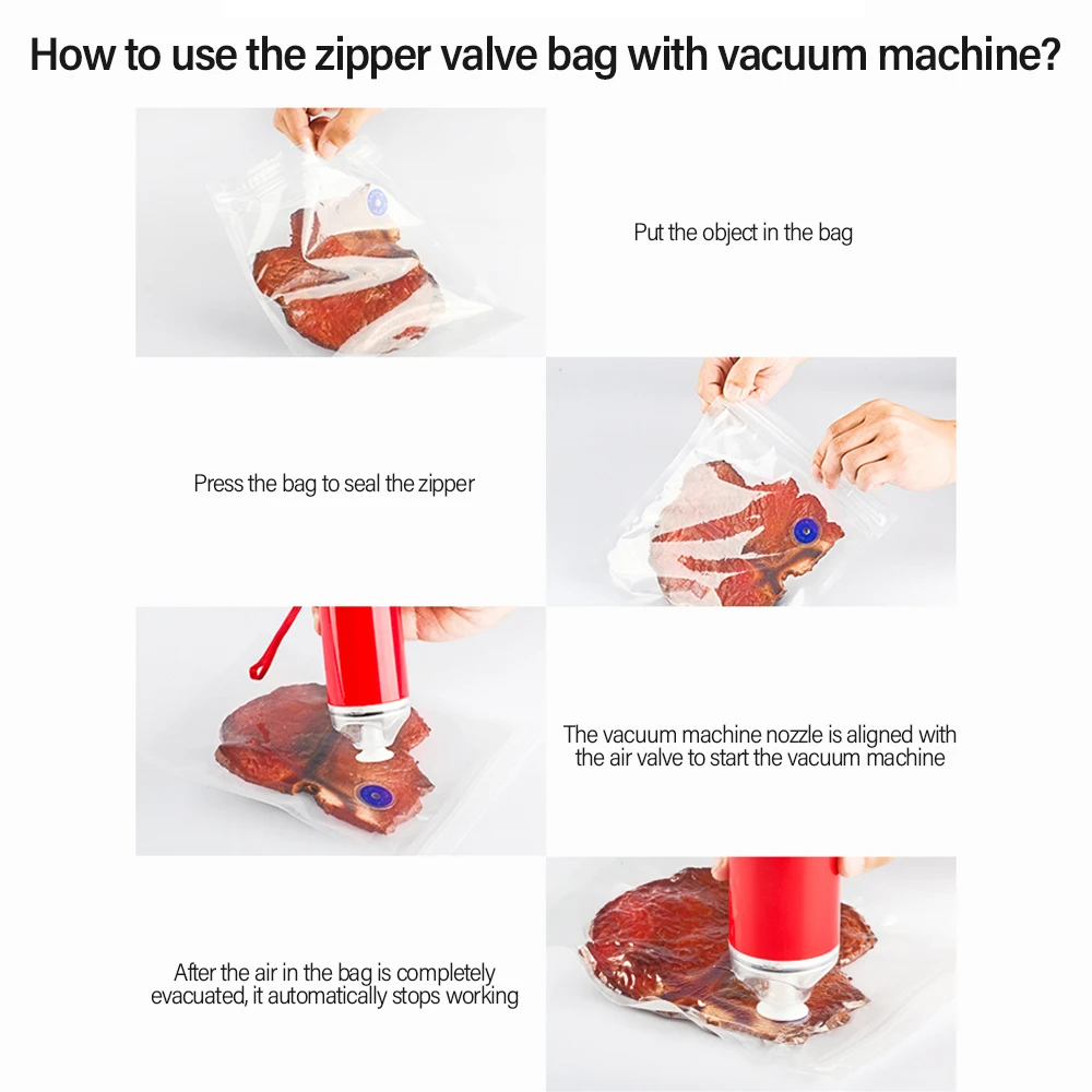 Handheld Vacuum Sealer Machine with 10 Vacuum Zipper Bags Portable USB Vacuum Pump Food Saver Packer for Sous Vide Precision