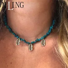 MLING богемное ожерелье-чокер из натурального камня для женщин модное ожерелье s& Подвески Ювелирное Украшение с морскими мотивами