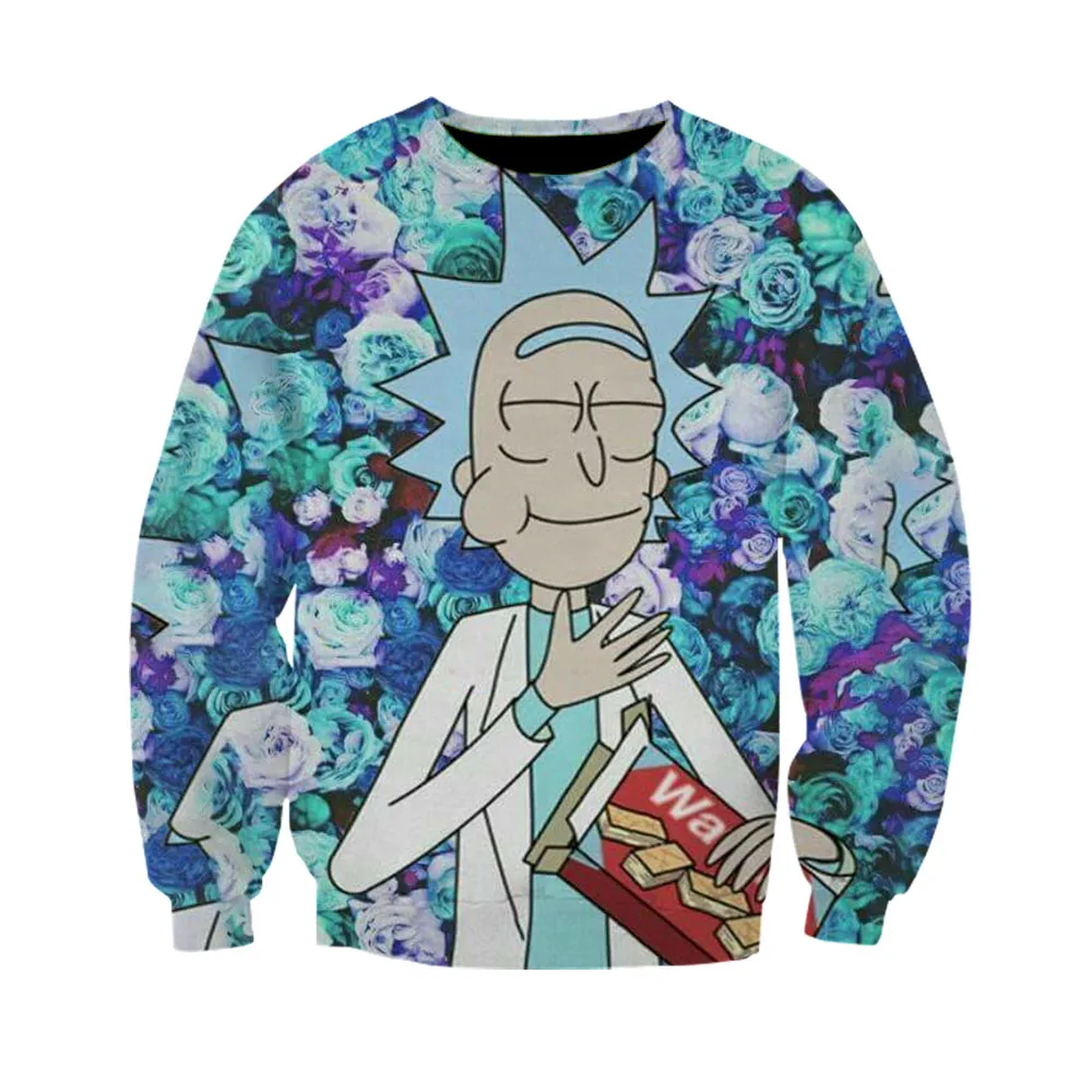 Носки с рисунком медведя из мультика Рик и Морти Sweartshirt Для мужчин женщин кофты