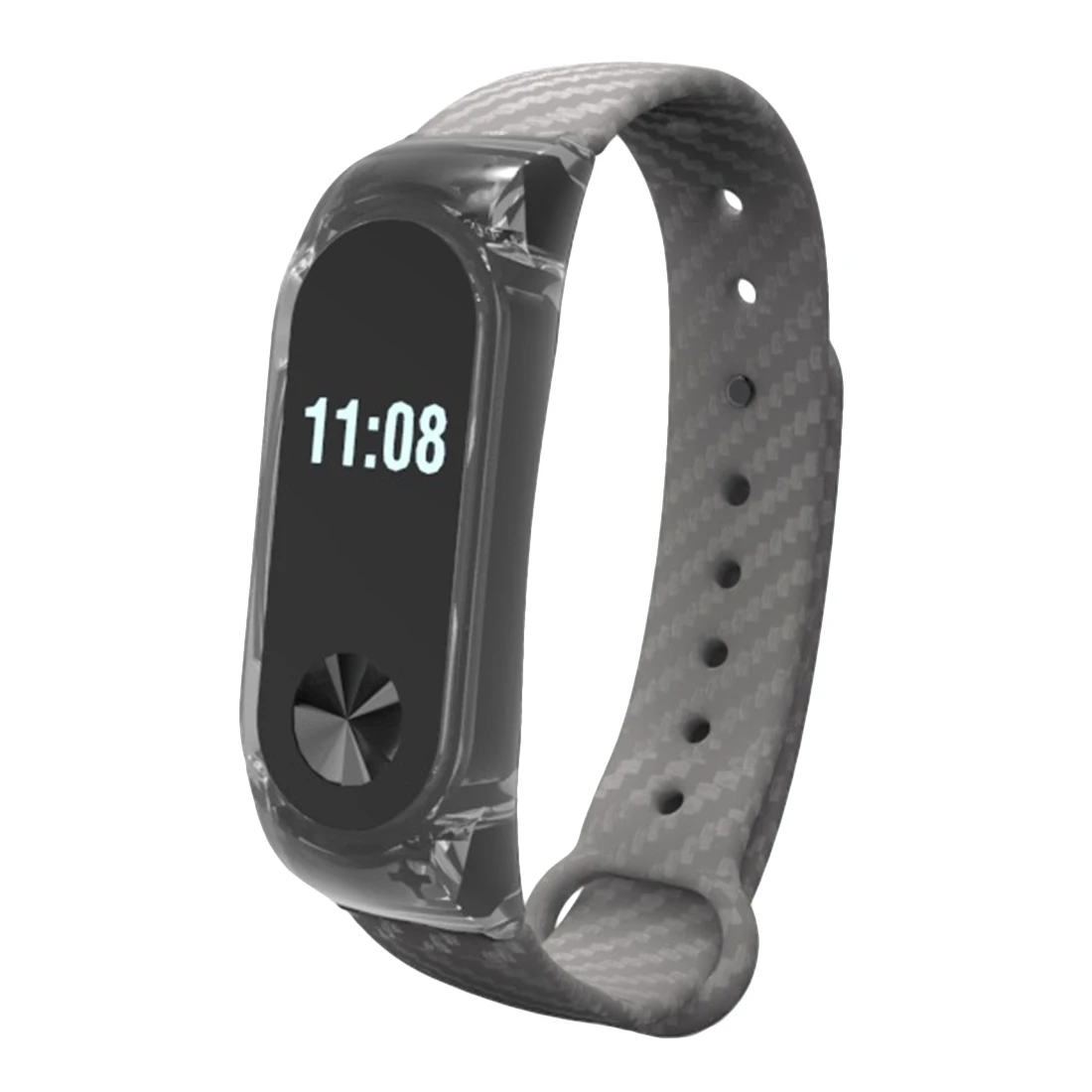 Gray Ремешок mi Band 2 из углеродного волокна для Xiao mi Band 2, Цветной силиконовый ремешок mi Band 3, сменные умные аксессуары - Цвет: Gray