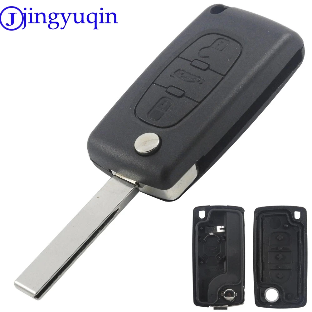 

jingyuqin 3B HU83 CE536 Flip Remote Key Shell Cover For CITROEN C2 C5 C6 GRAND XSARA PICASSO For Peugeot 407 407 307 308 607