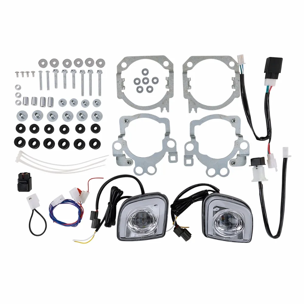  TCMT Turn Signal LED Rectangular Running Fog Light Kit For Honda Goldwing GL1800 F6B Valkyrie 2012- - 32832954328